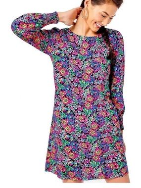 Lilly Pulitzer Diann Long Sleeve Mini Dress in multi feeling fantastic large NWT